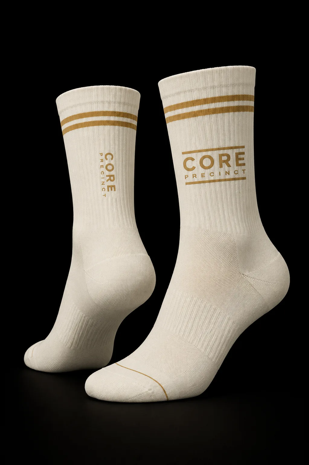 Ribbed Crew Socks, Core Precinct Signature Line concept