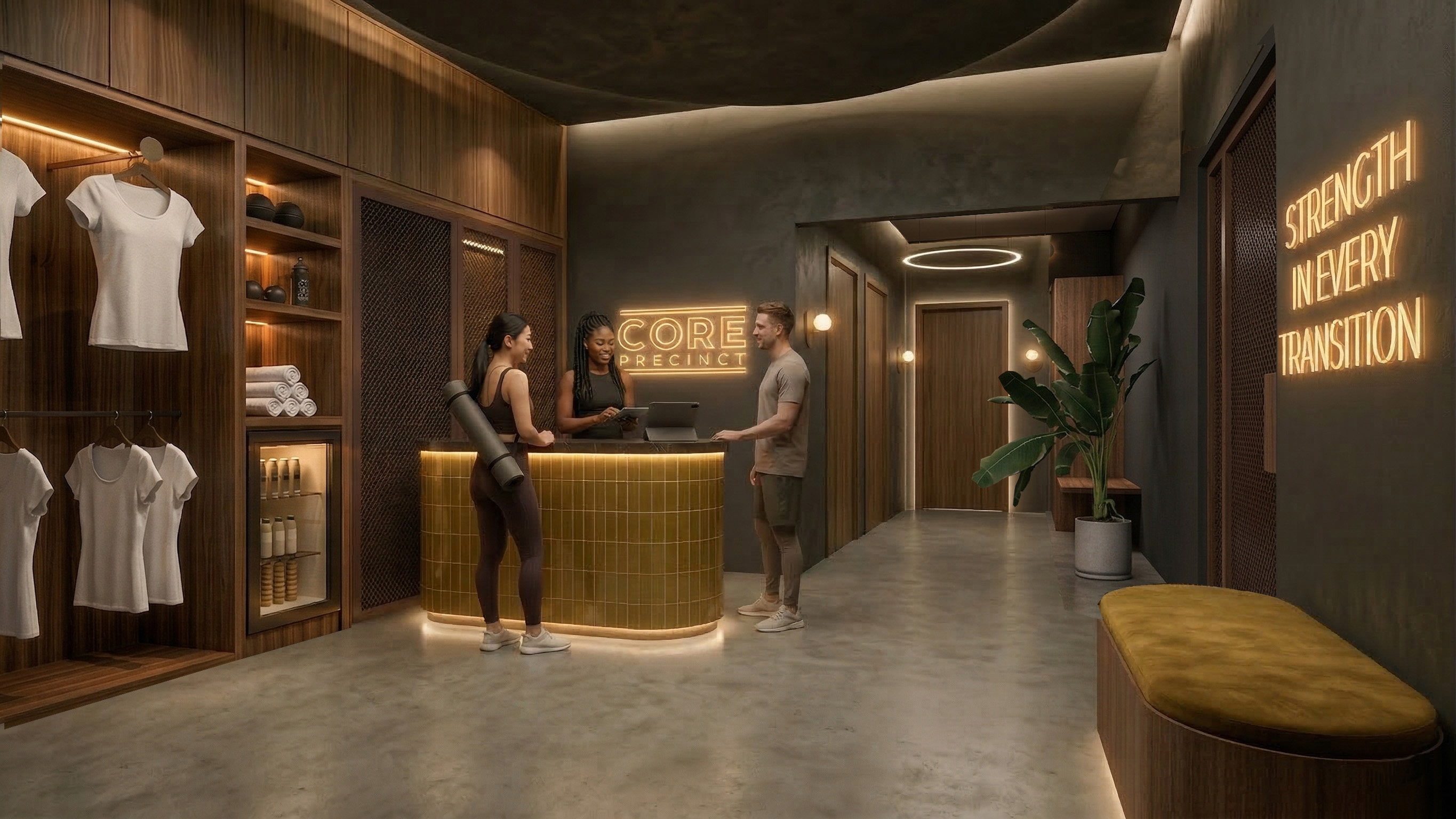 Core Precinct studio reception and retail area